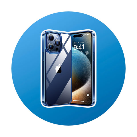 Torras iPhone 15 Pro Hülle blau