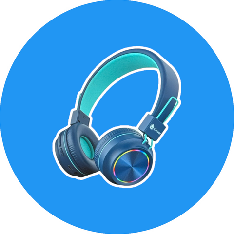 iClever Bluetooth Kinder Kopfhörer BLAU