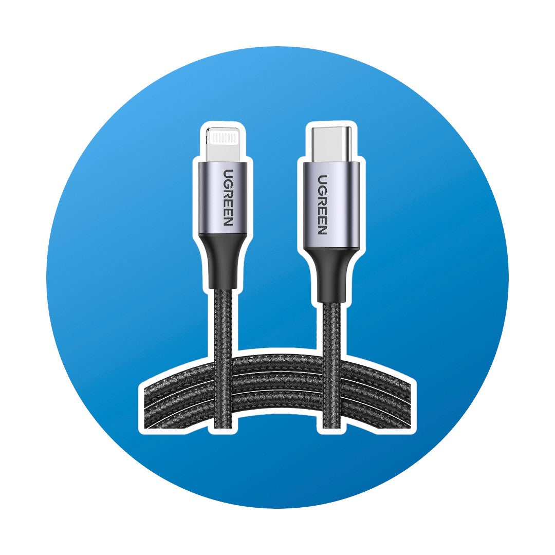 2m Ugreen USB-C zu Lightning Kabel schwarz