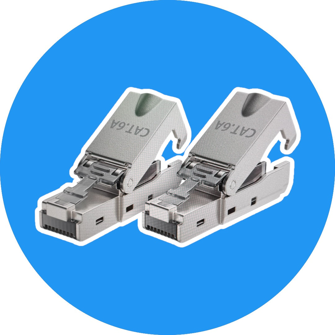 deleyCON 2x CAT 6a Werkzeugloser RJ45