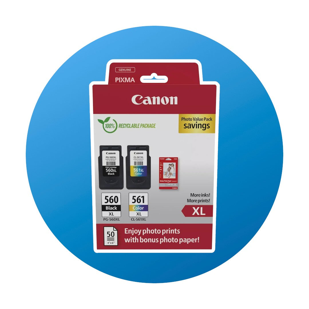Canon Value Pack 560 Schwarz + 561 Color XL