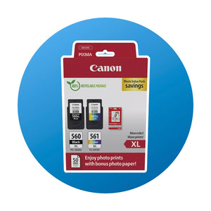 Canon Value Pack 560 Schwarz + 561 Color XL