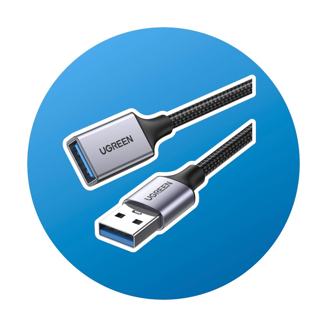 1m Ugreen USB-A Verlängerungskabel schwarz