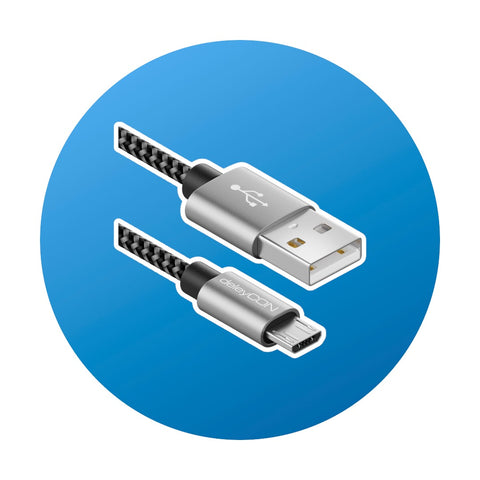 deleyCON 1,5m USB A-Stecker zu Micro USB B-Stecker